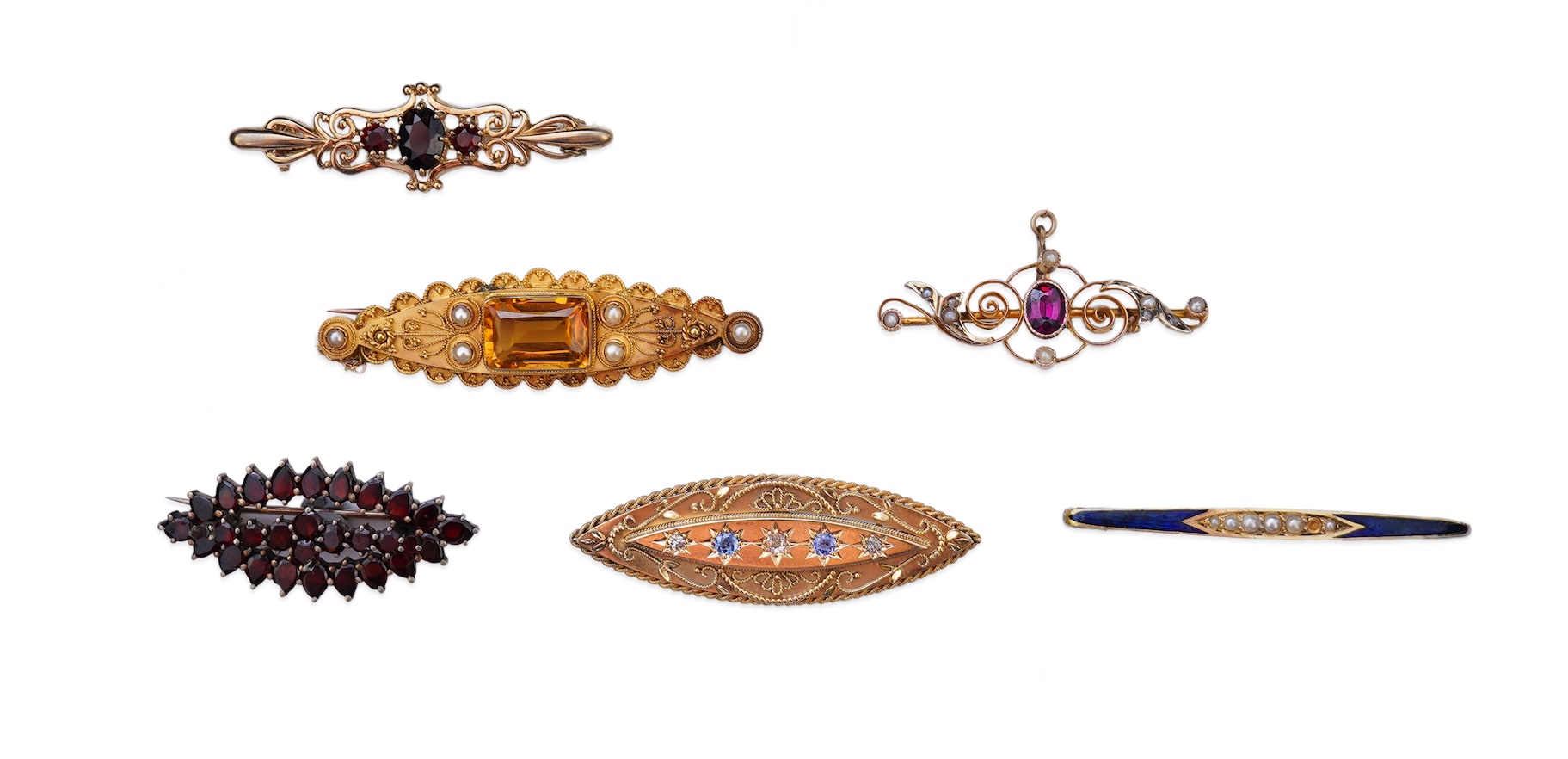 A collection of brooches, early 20th century and later
